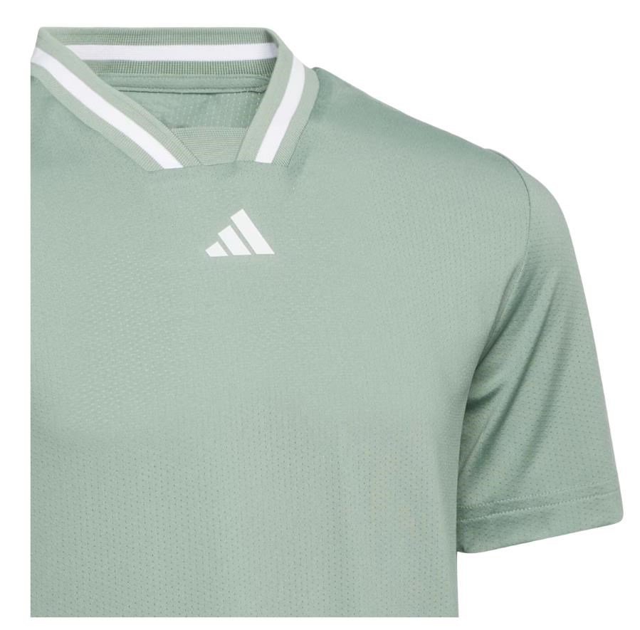 Adidas Collar junior detské polo, silver green