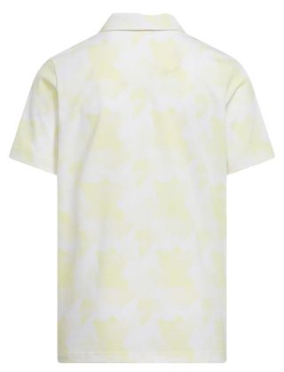 Adidas Printed Scripted detské polo, bielo/práškovo žlté