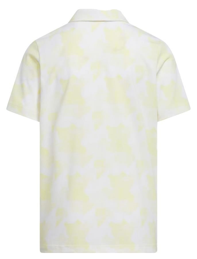 Adidas Printed Scripted detské polo, bielo/práškovo žlté