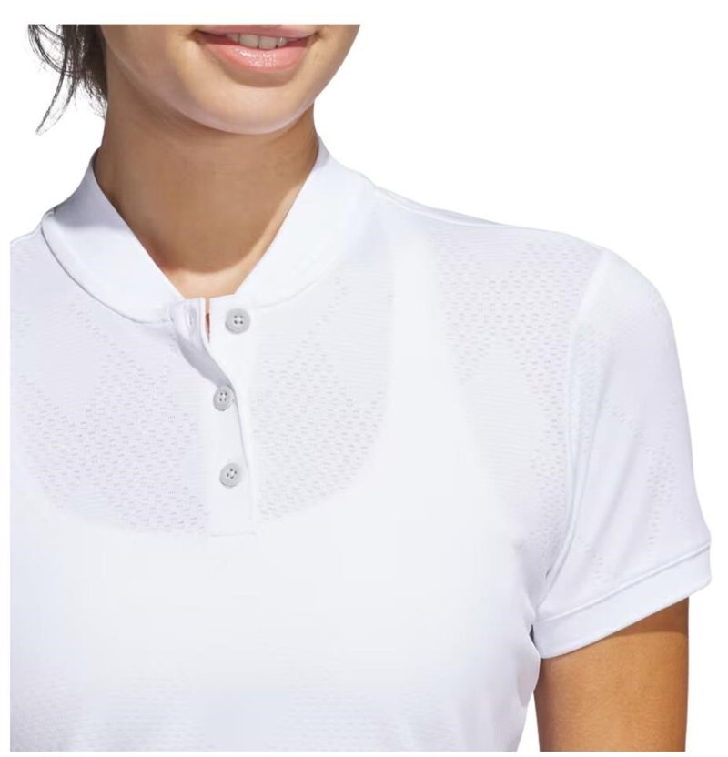 Adidas Ultimate365 Diamond Jacquard dámske polo, biele