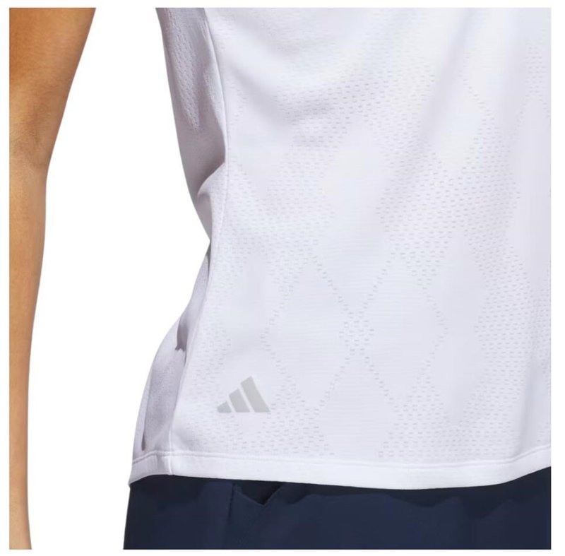 Adidas Ultimate365 Diamond Jacquard dámske polo, biele