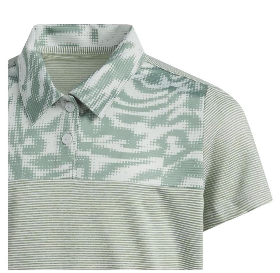 Adidas Ottoman Printed detské polo, wonder silver/silver green