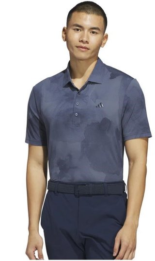 Adidas Tour Printed Mesh pánske polo, collegiate navy/preloved ink