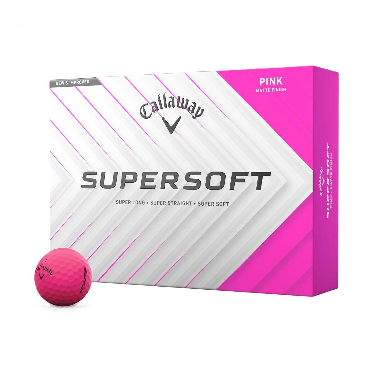 Callaway Supersoft Matte golfové loptičky, ružové