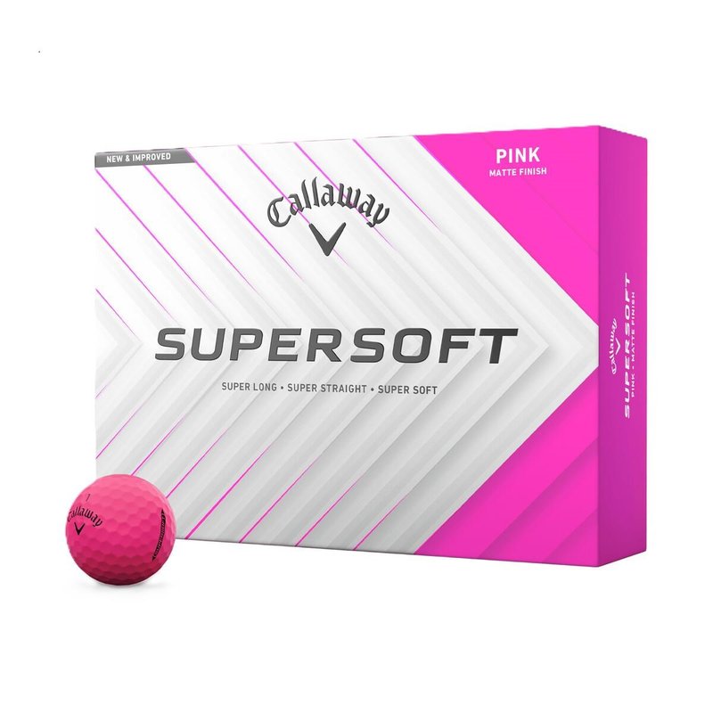 Callaway Supersoft Matte golfové loptičky, ružové