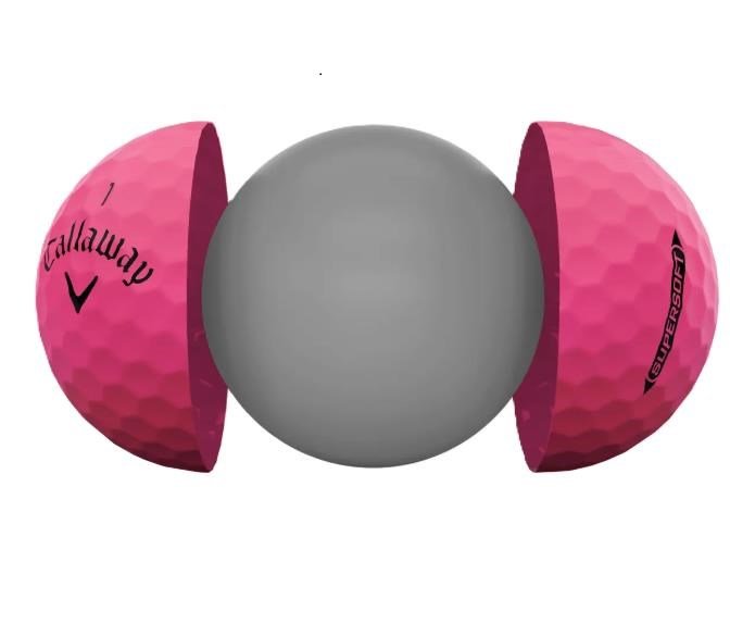 Callaway Supersoft Matte golfové loptičky, ružové