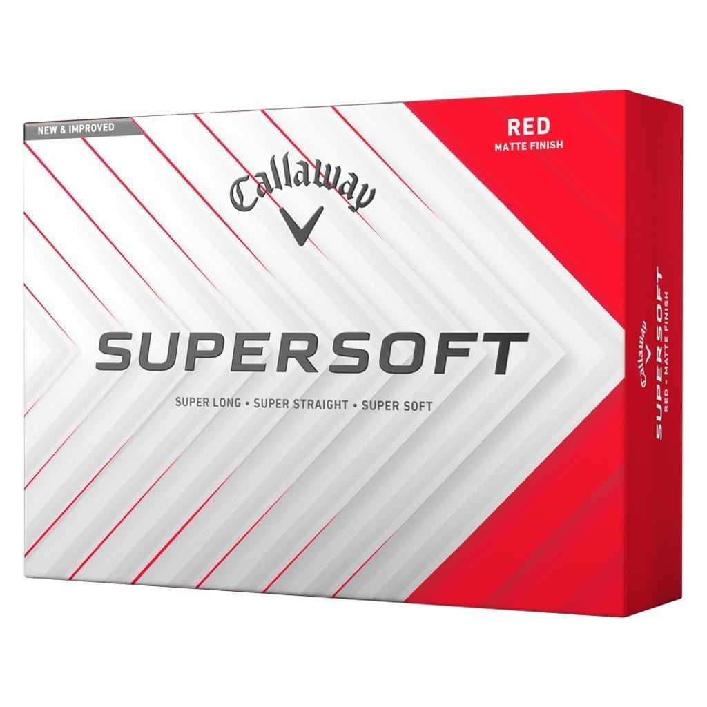 Callaway Supersoft Matte golfové loptičky, červené