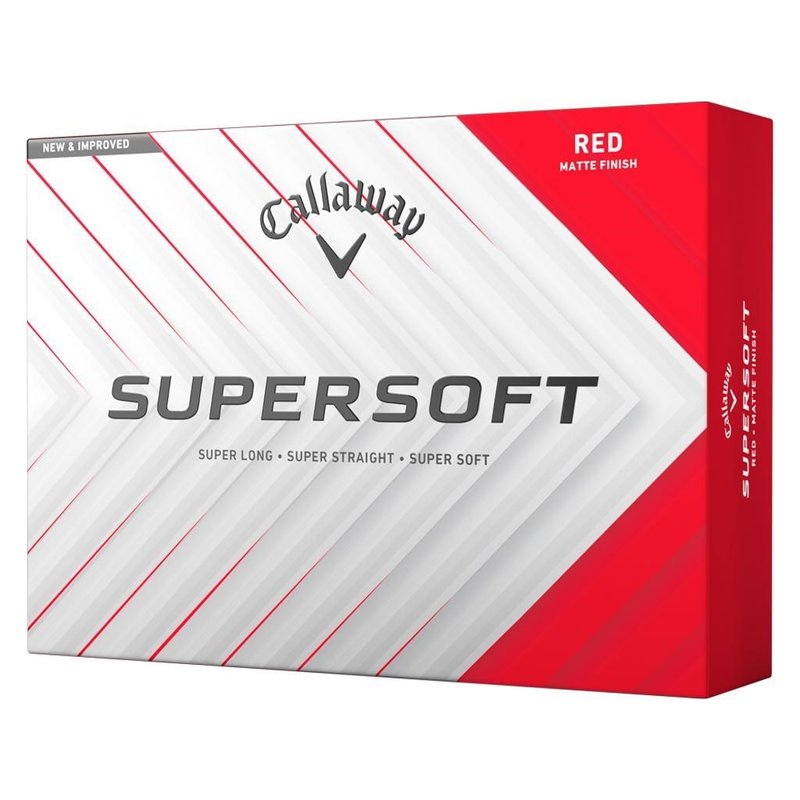 Callaway Supersoft Matte golfové loptičky, červené