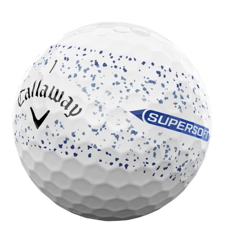 Callaway Supersoft Splatter 360 Blue golfové loptičky, modré