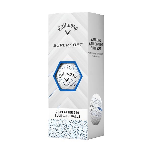 Callaway Supersoft Splatter 360 Blue golfové loptičky, modré