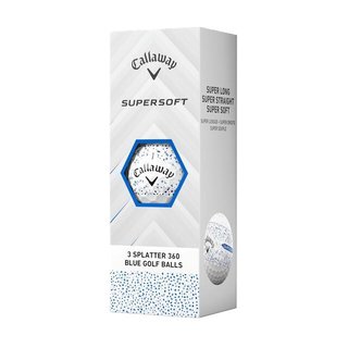 Callaway Supersoft Splatter 360 Blue golfové loptičky, modré