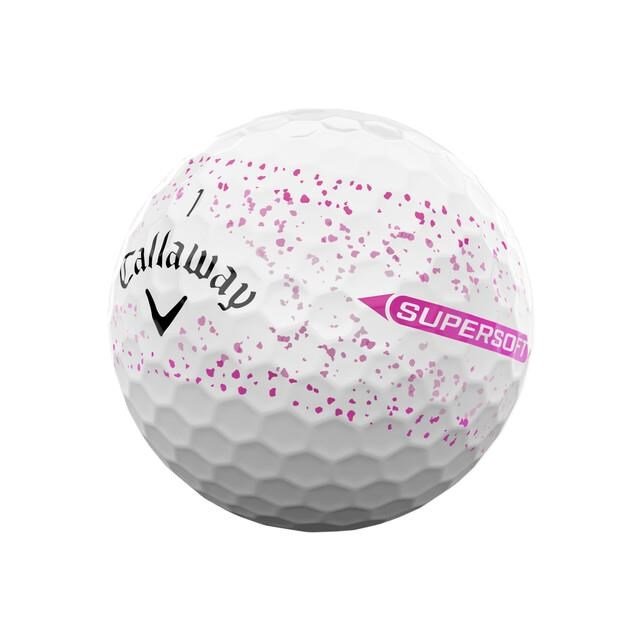 Callaway Supersoft Splatter 360 Pink golfové loptičky, ružové