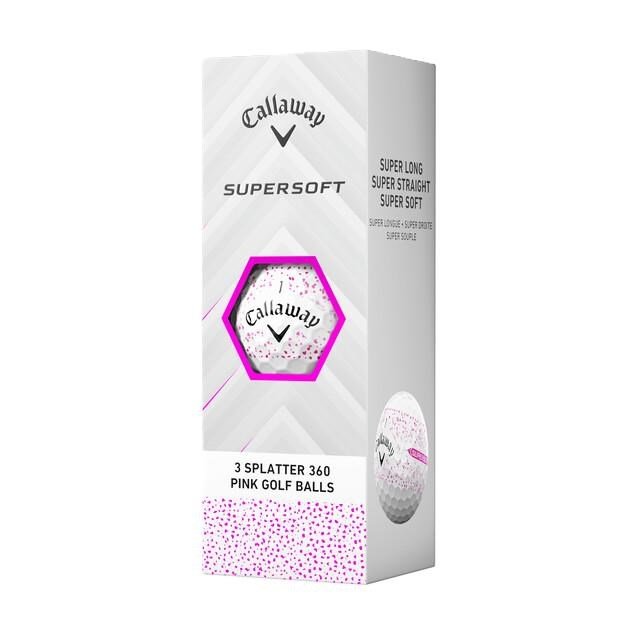 Callaway Supersoft Splatter 360 Pink golfové loptičky, ružové