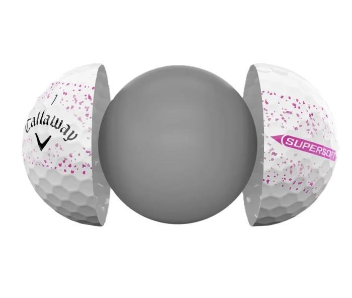 Callaway Supersoft Splatter 360 Pink golfové loptičky, ružové