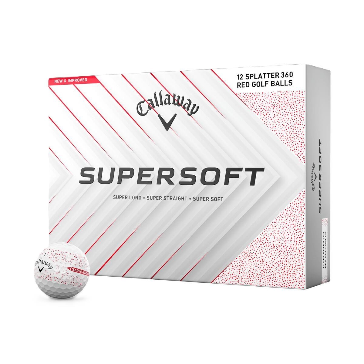 Callaway Supersoft Splatter 360 Red golfové loptičky