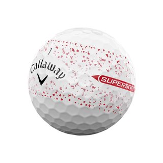 Callaway Supersoft Splatter 360 Red golfové loptičky