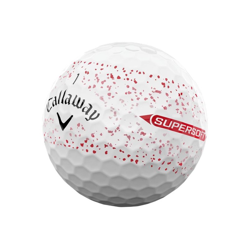 Callaway Supersoft Splatter 360 Red golfové loptičky