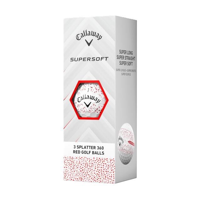 Callaway Supersoft Splatter 360 Red golfové loptičky