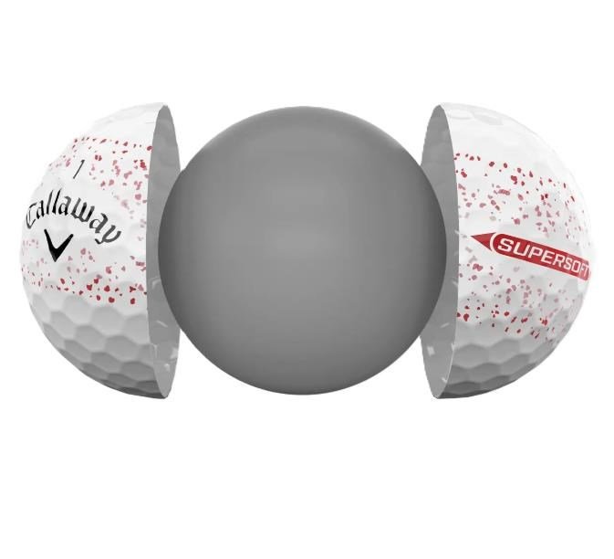 Callaway Supersoft Splatter 360 Red golfové loptičky