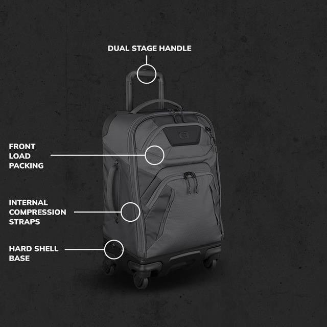 Ogio Renegade 22" 4-Wheel Travel Bag 33L cestovná taška, titanium
