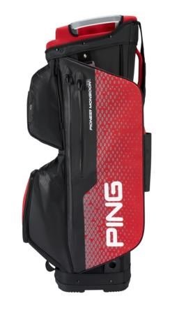 PING Pioneer Monsoon cart bag, čierno/červený