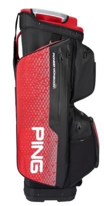 PING Pioneer Monsoon cart bag, čierno/červený