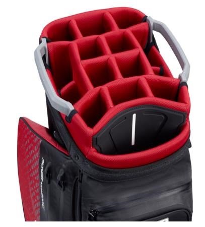 PING Pioneer Monsoon cart bag, čierno/červený