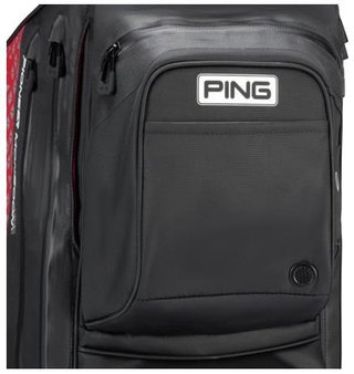 PING Pioneer Monsoon cart bag, čierno/červený