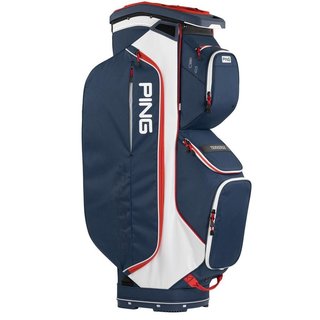 PING Traverse cart bag, navy/white/red