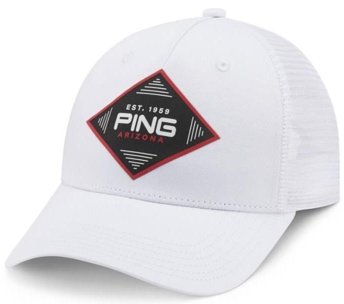 PING Diamond Trucker pánska kšiltovka, biela