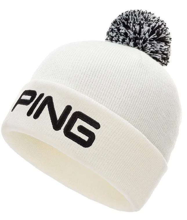 PING Classic Bobble zimná čepica, biela