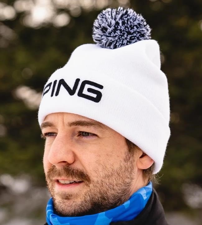 PING Classic Bobble zimná čepica, biela