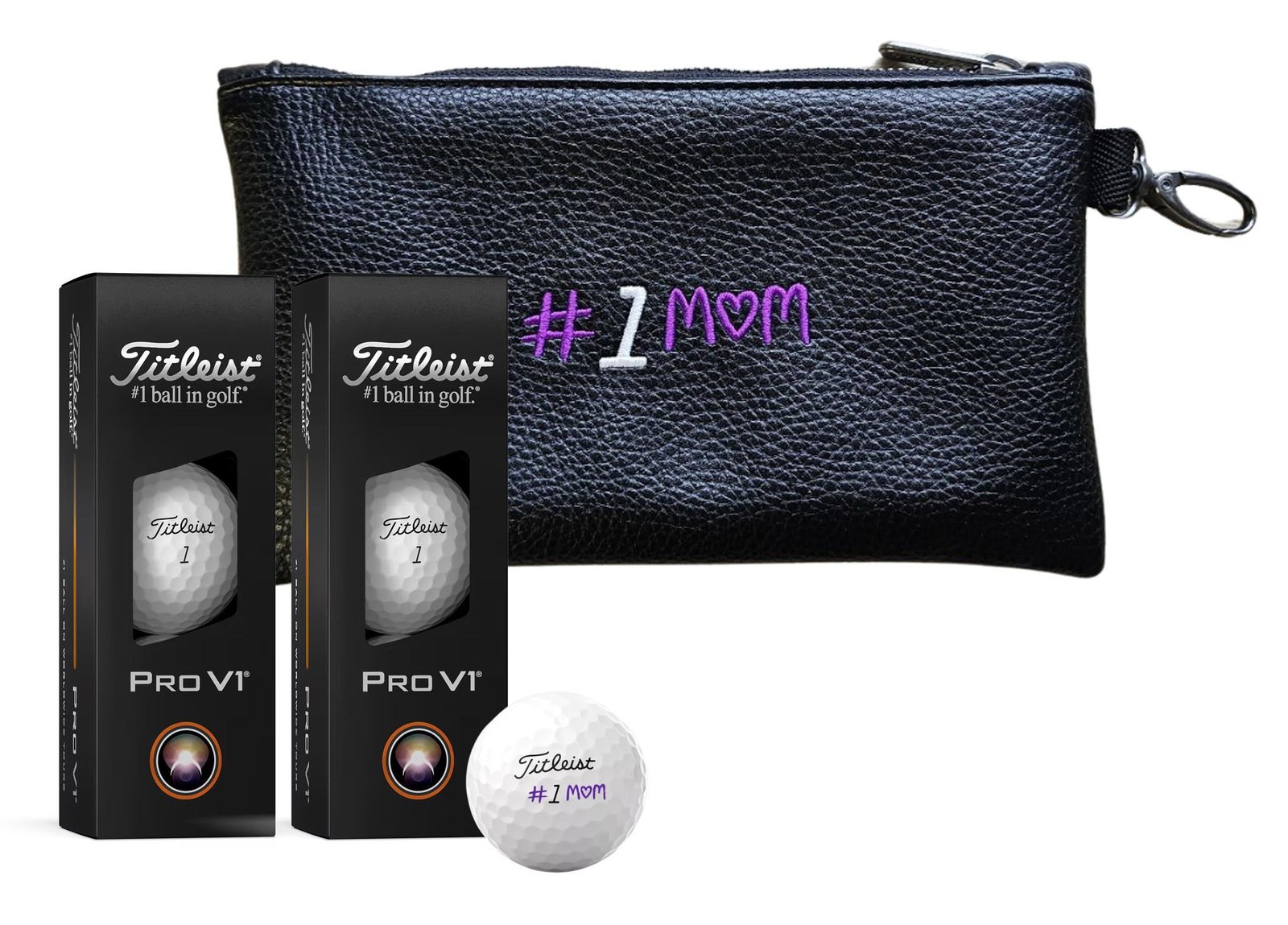 Titleist Pro V1 golfové loptičky 2025, Mother's Day incl. pouch