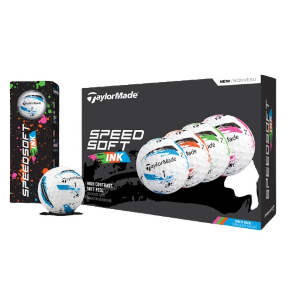 TaylorMade SpeedSoft Ink golfové loptičky (12 loptičiek), multi