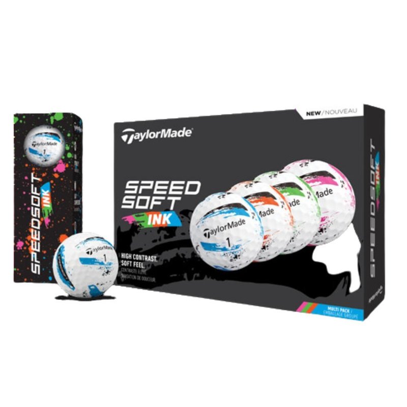 TaylorMade SpeedSoft Ink golfové loptičky (12 loptičiek), multi