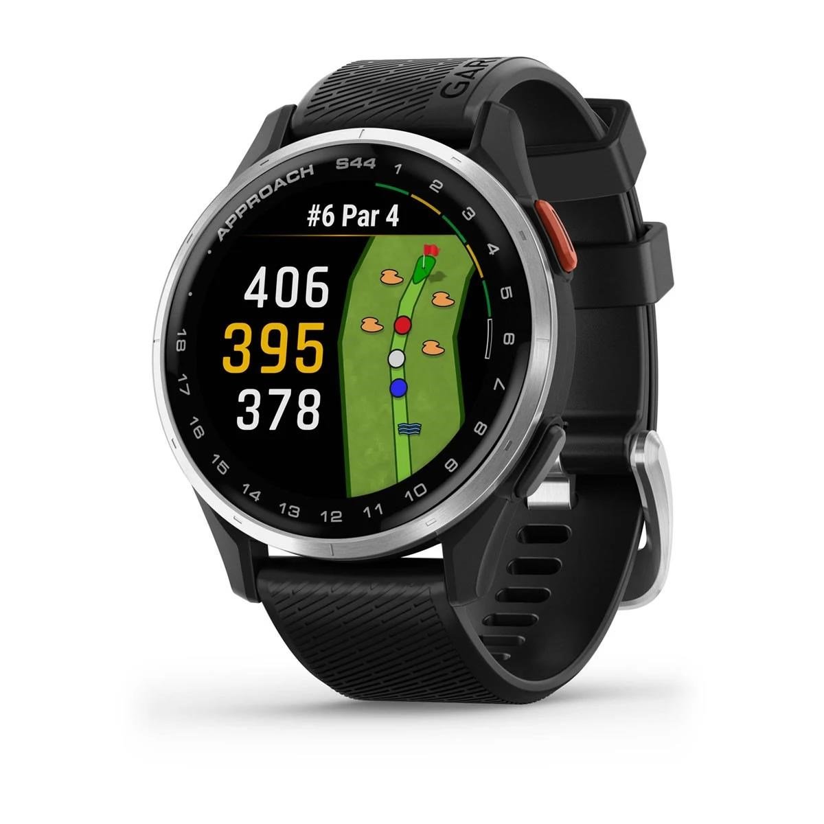 Garmin Approach S44 GPS hodinky, čierna/strieborná
