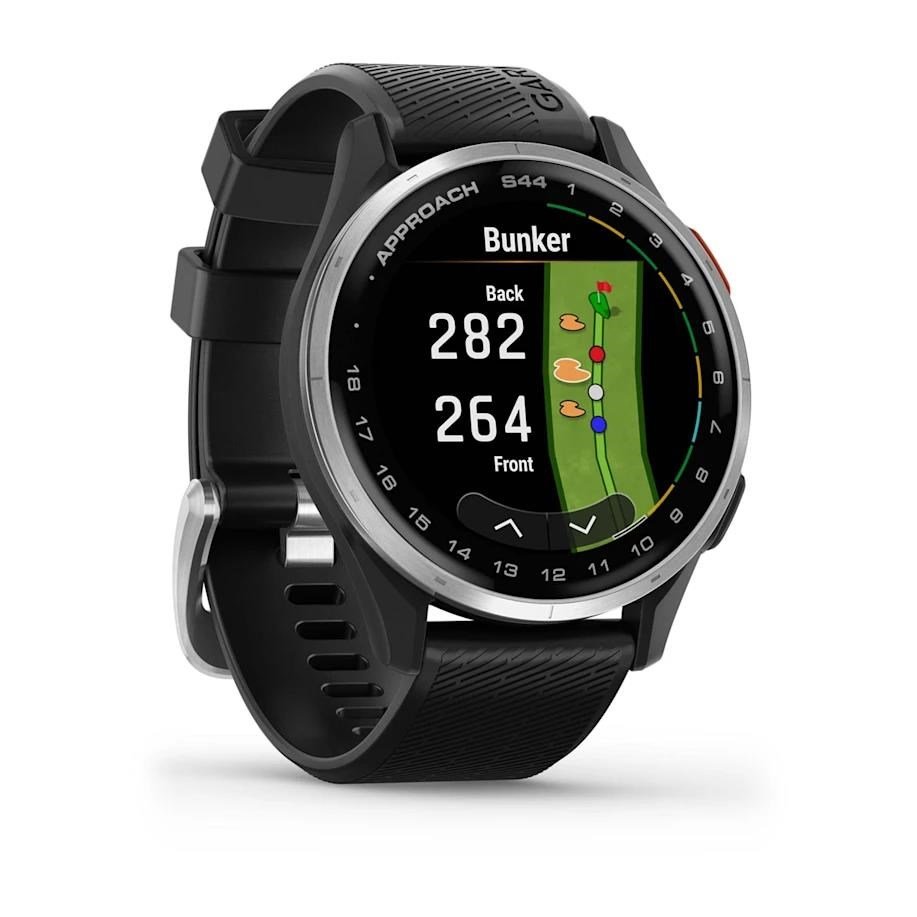 Garmin Approach S44 GPS hodinky, čierna/strieborná