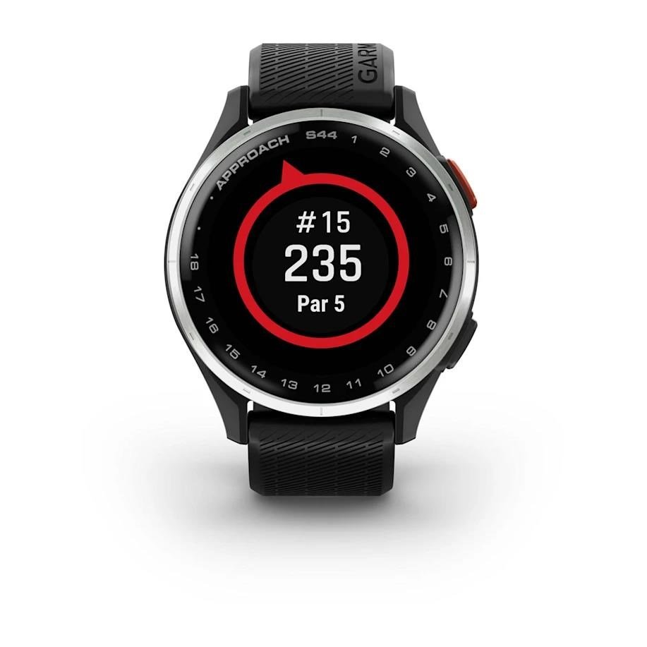 Garmin Approach S44 GPS hodinky, čierna/strieborná