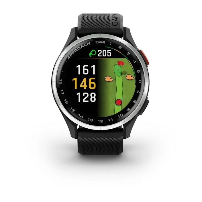 Garmin Approach S44 GPS hodinky, čierna/strieborná