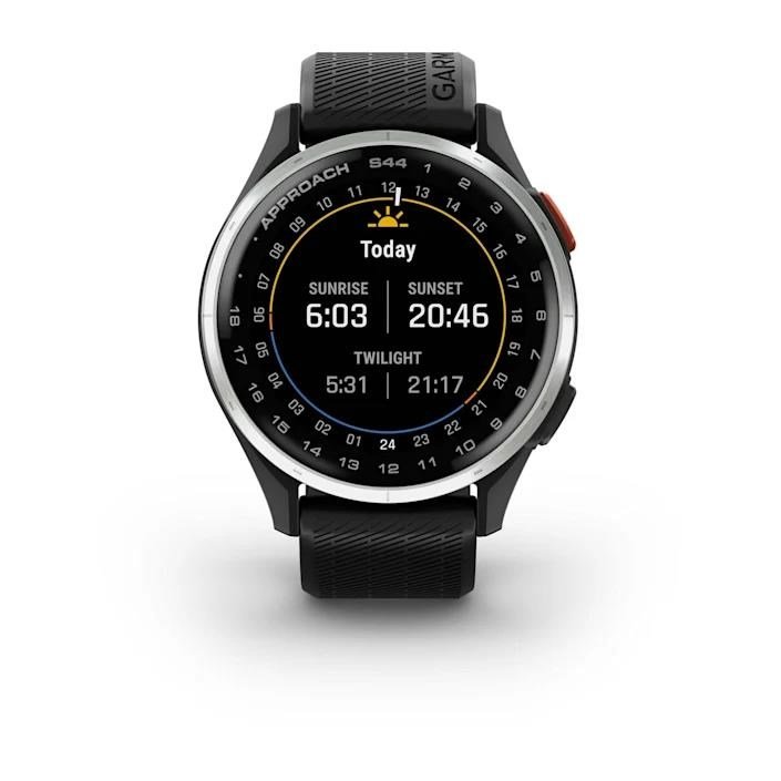 Garmin Approach S44 GPS hodinky, čierna/strieborná