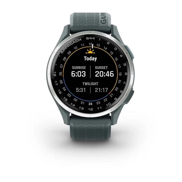 Garmin Approach S44 GPS hodinky, twilight/silver aluminium