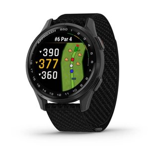 Garmin Approach S50 GPS hodinky, čierny nylón/strieborný hliník
