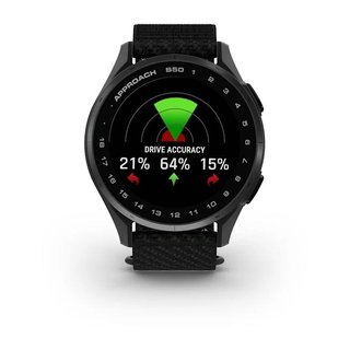 Garmin Approach S50 GPS hodinky, čierny nylón/strieborný hliník