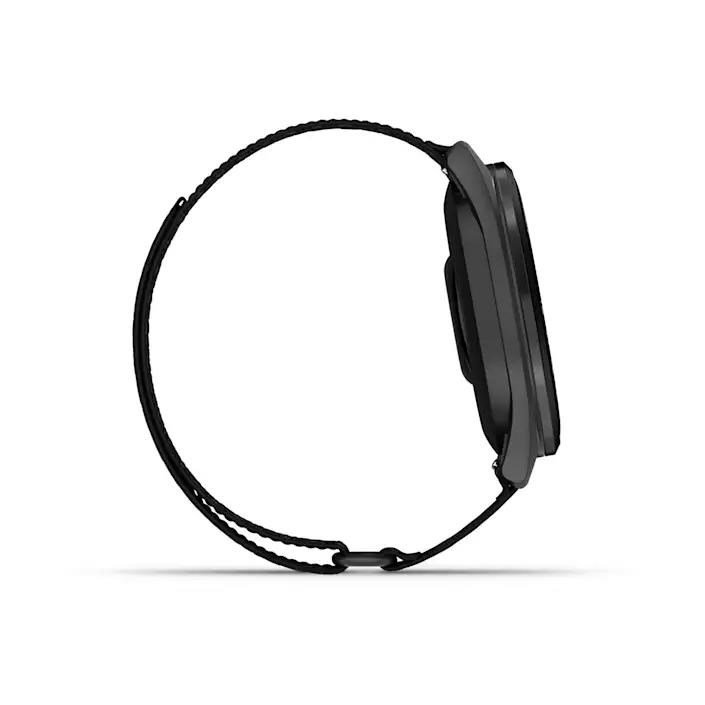 Garmin Approach S50 GPS hodinky, čierny nylón/strieborný hliník