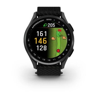 Garmin Approach S50 GPS hodinky, čierny nylón/strieborný hliník