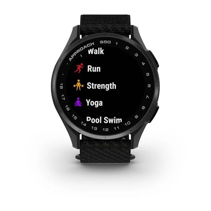 Garmin Approach S50 GPS hodinky, čierny nylón/strieborný hliník