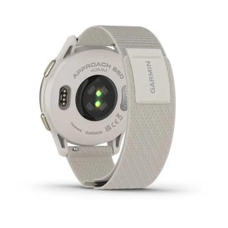 Garmin Approach S50 GPS hodinky, ivory nylon/cream gold aluminium