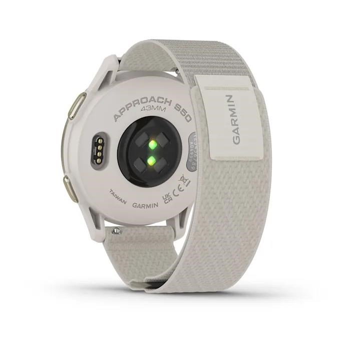 Garmin Approach S50 GPS hodinky, ivory nylon/cream gold aluminium