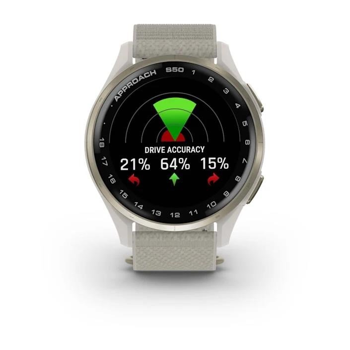 Garmin Approach S50 GPS hodinky, ivory nylon/cream gold aluminium