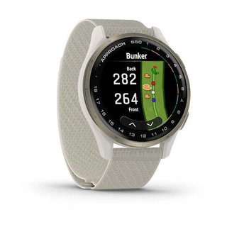 Garmin Approach S50 GPS hodinky, ivory nylon/cream gold aluminium